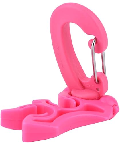 Miniatura 5 de Keenso Clip de buceo, buceo doble BCD, soporte de manguera con clip regulador, gancho de hebilla de retención para buceo, esnórquel (rosa)