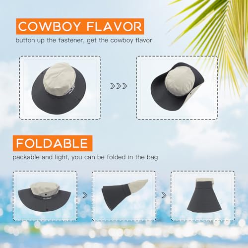 Image of Sun Hats for Women Beach Hat Ponytail Hat Womens Sun Hat with UV Protection Wide Brim