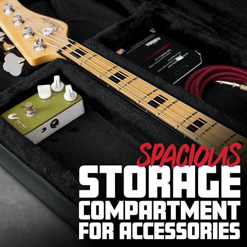 image for Gator Cases Lightweight Polyfoam Guitar Case for Electric Bass Guitars