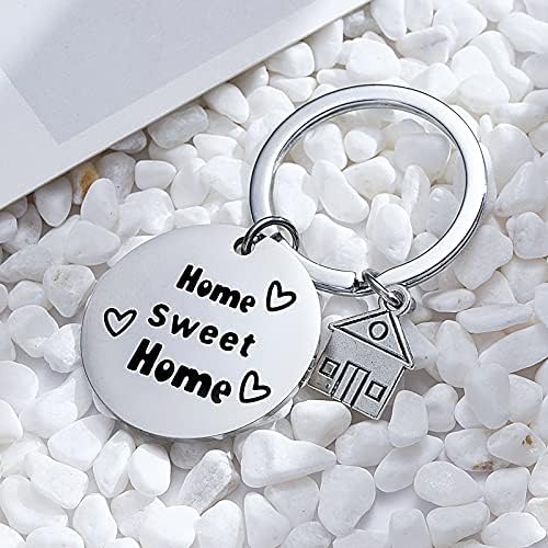 2025 New Home Gifts Keychain Housewarming Gift for New Homeowner Sweet Home Gift Key Chain Rings for Couple First Home Gifts for Husband Boyfriend Friends Clients Kids image 5