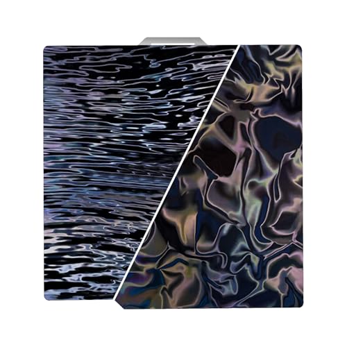 Image of 257x257mm Build Plate for Bambu Lab X2D X1C X1 X1E P1P P1S P2S A1 3D Printer, Water Ripples + Silks Texture Good Adhesion Spring Steel Plate for Bambulab 3D Printer