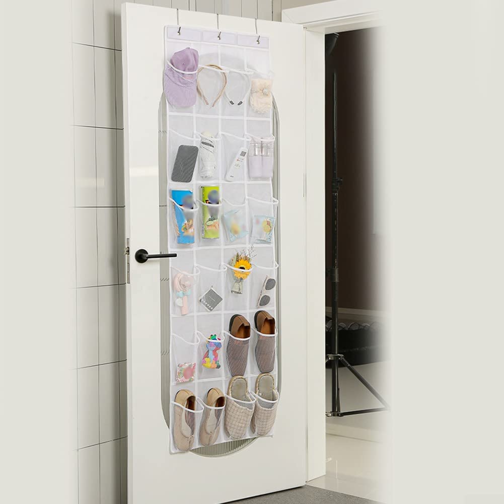 NW Over Deur Schoen Organizer Opknoping Schoen Organizer Over Deur Schoenen Opslag Opknoping Organizer 12 Mesh Zakken Netjes Organizer Opslag voor Opslag Schoenen Sneakers Gereedschap Speelgoed Wit