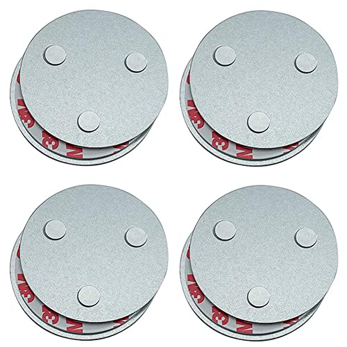 meioro Magnetic Smoke Detector Installation Tool,Quick and Easy Fastening Ceiling Mounted Kit for Smoke Alarm Ø 70mm,No Need Drill 10 Seconds Install Smoke Sensors(4 pcs)