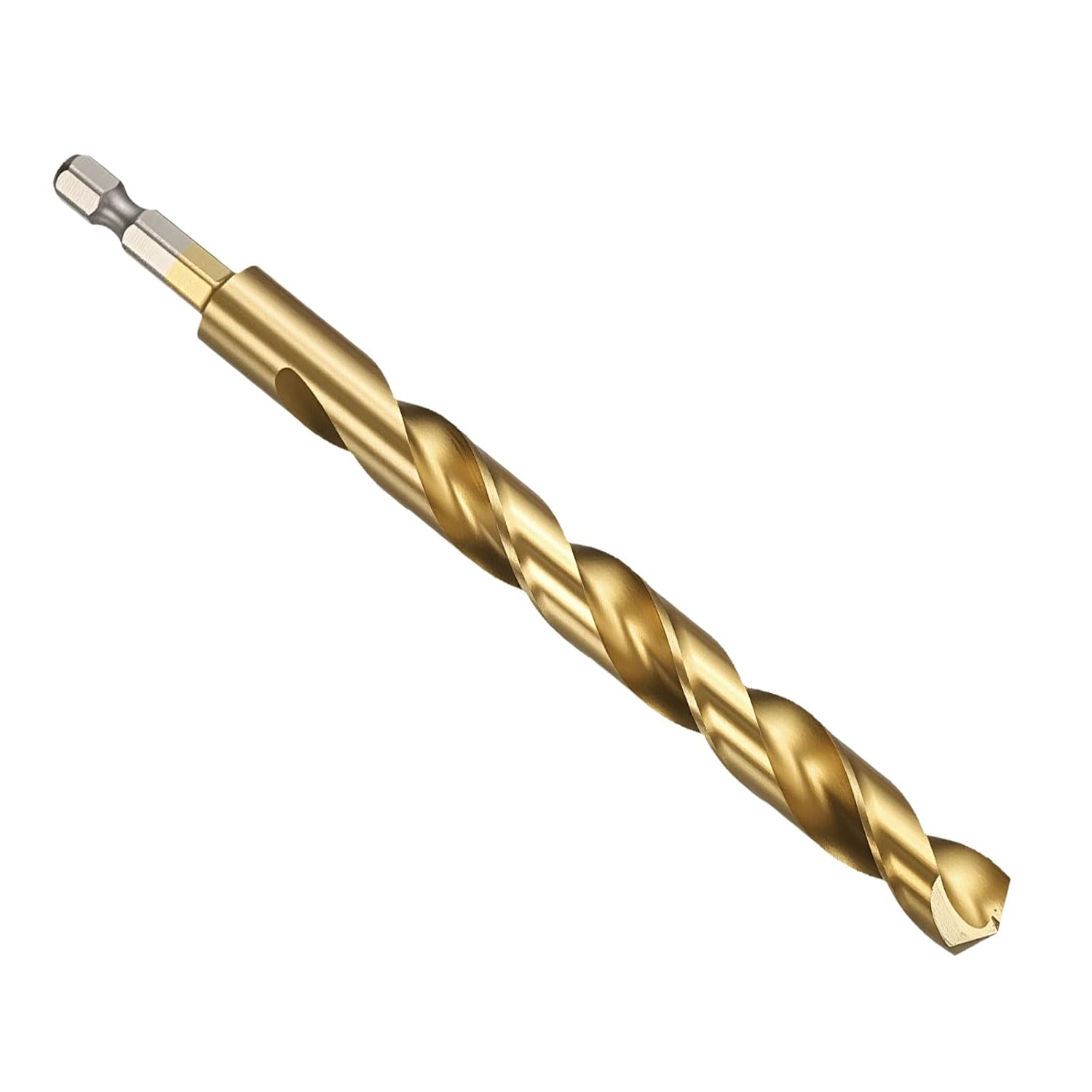 PATIKIL 29/64" Hex Shank Drill Bit, M35 Cobalt 5% High-Speed Steel Bits Quick Change Design for Impact Driver 135° Titanium for Stainless Steel Hard Metal - 1 Pack