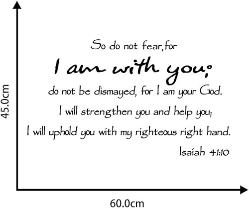 Miniatura 2 de Decoraciones de pared para sala de estar, con texto en inglés «So Do Not Fear for I Am with You» 41: 10, papel tapiz decorativo para pared,