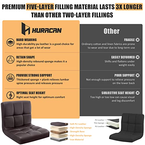 Huracan Bar Stools Set Of 2 Bar Chairs With Arms Coffee Bar Stool With Back Swivel Barstools Counter Height Stools Adjustable Bar Chair Armrest Modern Island Chairs Kitchen(Coffee+Black Base,2Pcs) #TOP5