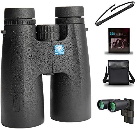 12X50 High Power Military Binoculars for Adults, IPX7 Waterproof HD Roof Prism Binoculars Telescope for Birdwatching Hunting Sport-Large Objective-BAK4 Prism FMC Lens-with Phone Adapter Strap Bag