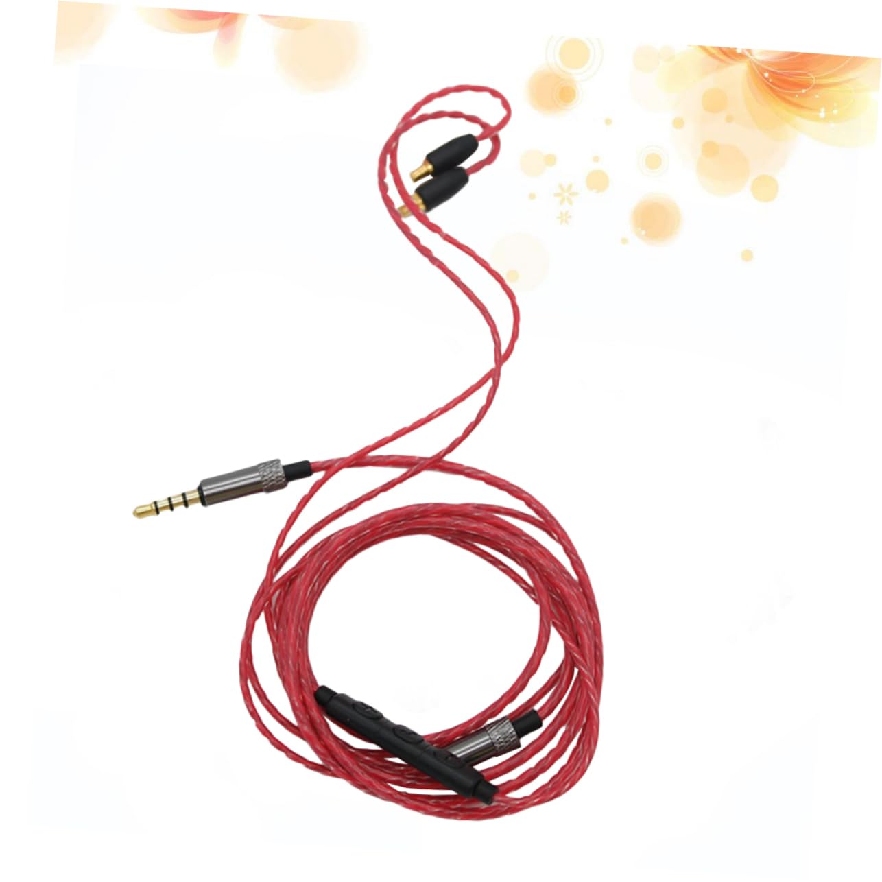 BESTonZON 2 Piezas línea de actualización de auriculares línea de auriculares cable de auriculares Tricolor Cable de actualización rojo