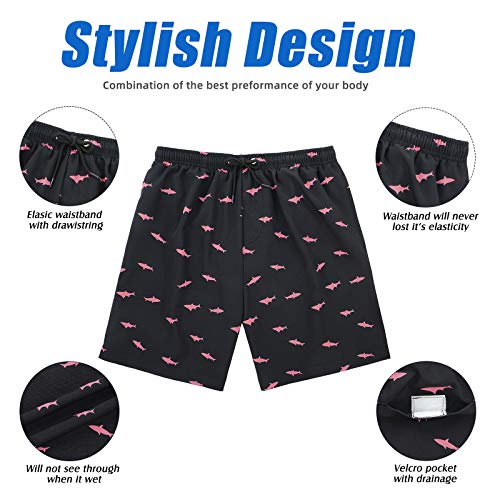 Image of American Trends Men's Swim Trunks Beach Shorts Athletic Swimwear Bathing Suits Swimming Trunks Quick-Dry Swimming Suit