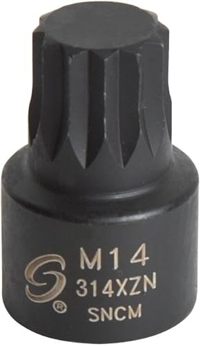 SUNEX TOOLS 314XZN - Enchufe de impacto cuadrado triple cuadrado M14 de 3/8 pulgadas