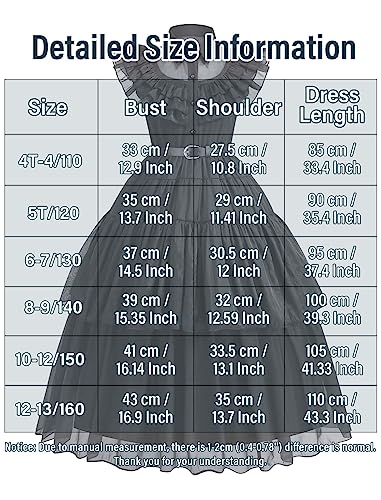 Disfraz negro para niña talla 6-7 para fiesta y Halloween miniatura 6