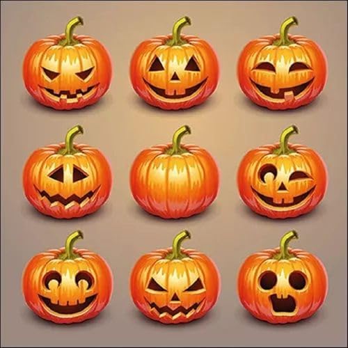 Set of 2 Individual Decoupage Paper Party Napkin Halloeween Pumpkins Fall Watercolor Decor Luncheon Napkins for a Birthday Holiday, Wedding, Cocktail Party