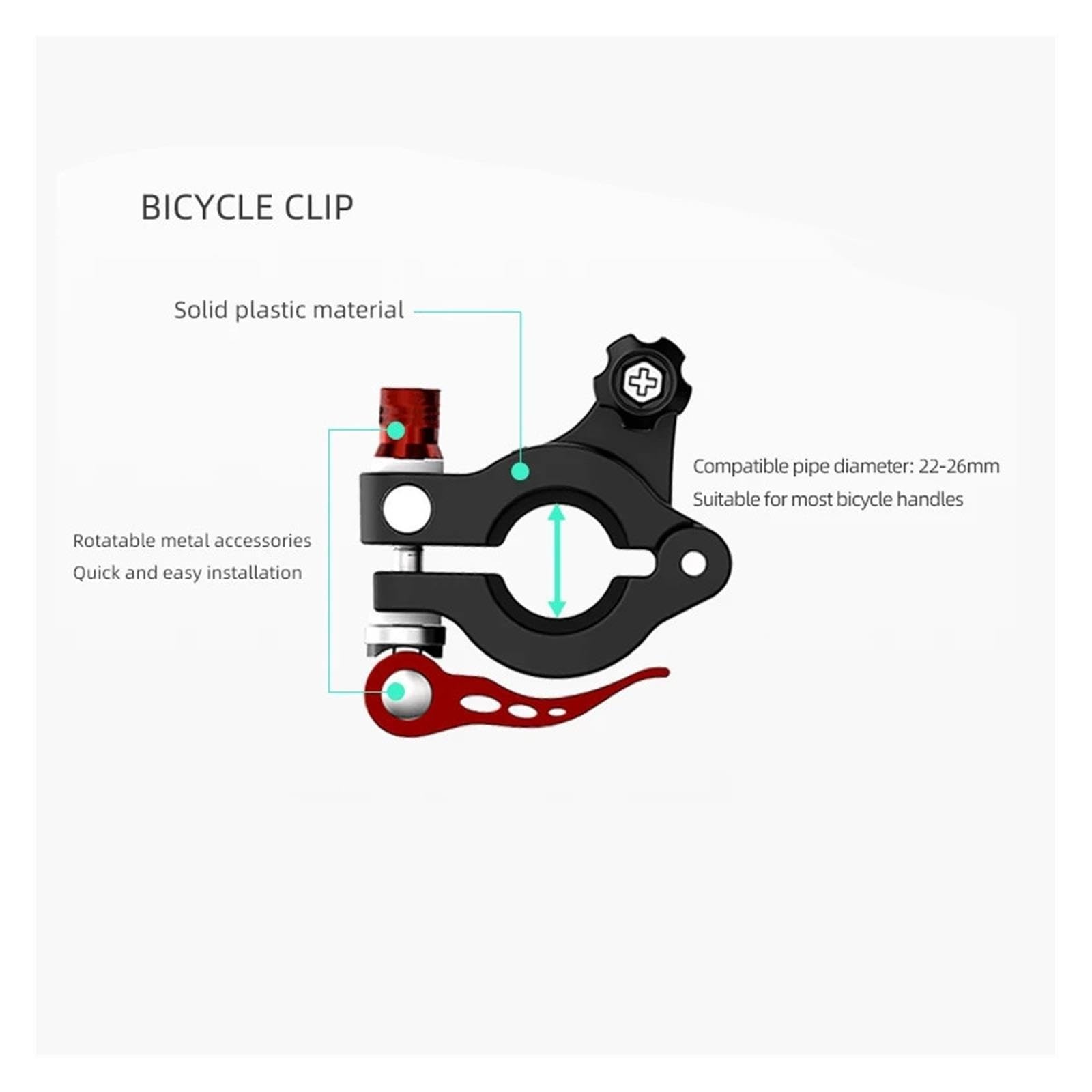 Supporto bici RC-N1 N2 N3, Mavic Air 2 2S, compatibile con DJI | Per Mavic 3, mini 3, 3pro, air 3, 3S, NEO, Flip; 22-26MM metallo + plastica