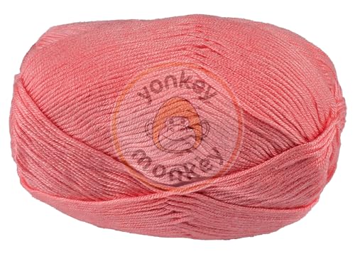 Image of 10-Pack of Yonkey Monkey 500 Grams Yarn - 70% Rayon derived from Bamboo, 30% Cotton - Imported - Peach 9008
