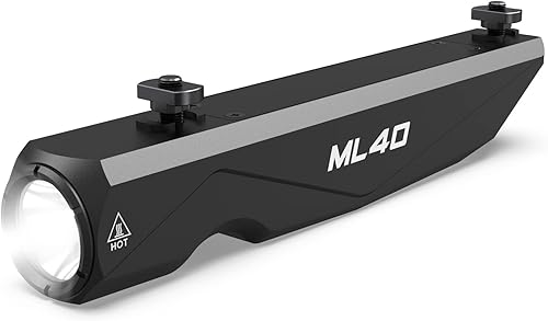VOTATU ML40 - Luz de arma de 1450 lúmenes compatible con superficie de riel M-Lok, linterna táctica para rifle, función estroboscópica, recargable