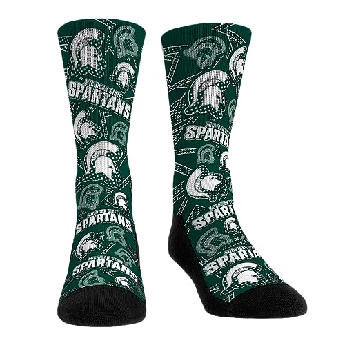 Rock 'Em NCAA Michigan State Spartans - Microdot All Over Socks (L-XL)
