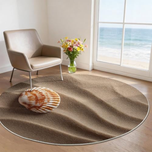 Tapis rond antidérapant et lavable de 200 cm facile à nettoyer - 3