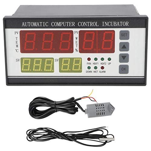 Controlador de termostato, termostato de incubadora de 220 V, controlador automático de humedad de temperatura de giro de huevos de alta precisión