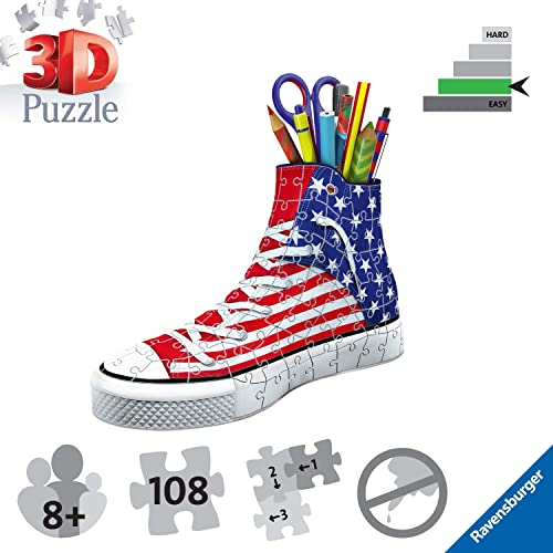 Puzzle 3D 108 pièces : Chaussure Sneaker American Style Ravensburger France - vue 7