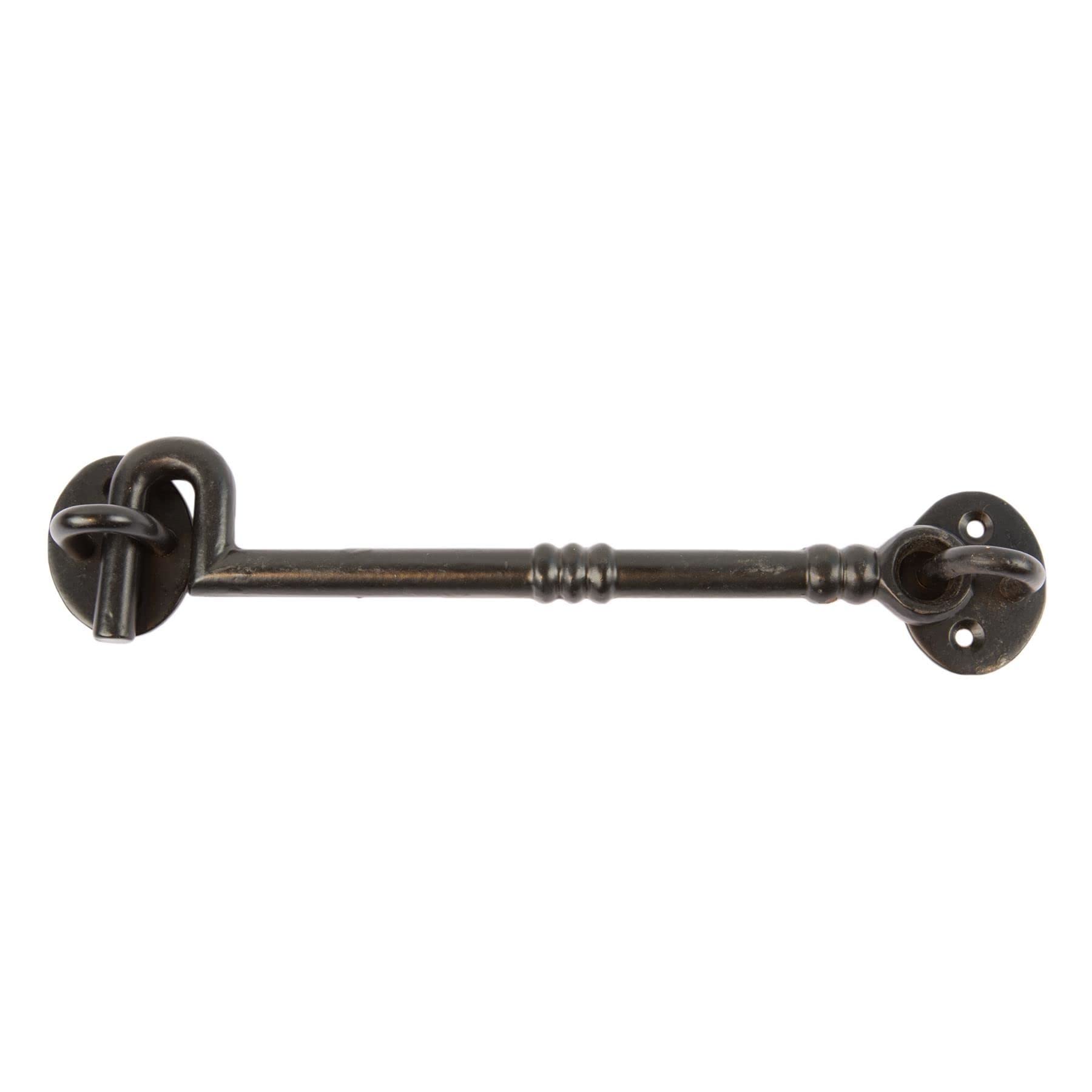 Hammer And Tongs Black - Ornate Cabin Hook And Eye - W225mm