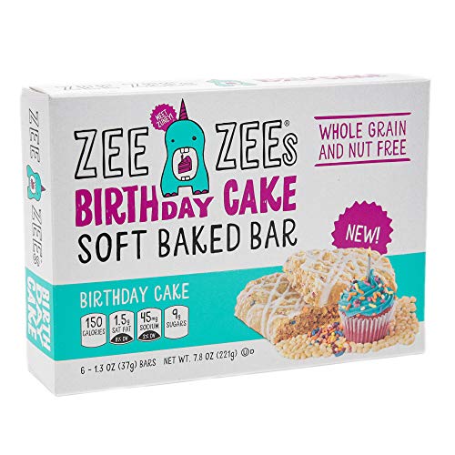 Zee Zees Birthday Cake Soft Baked Snack Bars, Nut-Free, Whole Grain, Naturally Colored and Flavored, 1.3 oz, 30 pack - Thumbnail 2