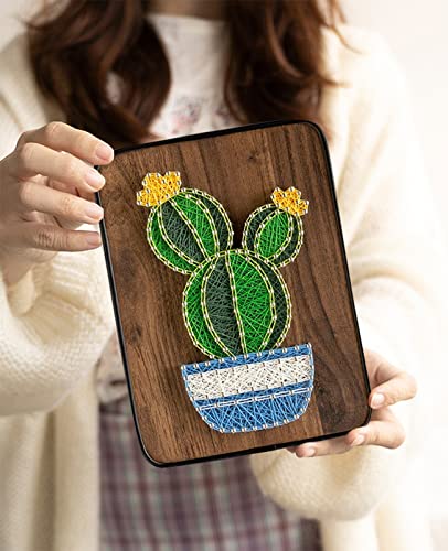 Image of BAZIMA ALICE DIY String Art Kit for Beginner, DIY Cactus Potted Craft Kit,Unique Gift,Craft Kit for Holidays