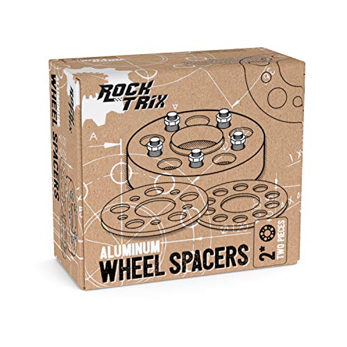 Rocktrix 2 Inch Wheel Spacers (4X4 Bolt Pattern, 68.5Mm Bore, 12X.1.25 Studs, Cone Seat Nuts) Compatible With Yamaha Golf Carts (Widens Track By 4 Inches) - 50Mm 4X101.6 2Pcs #TOP1