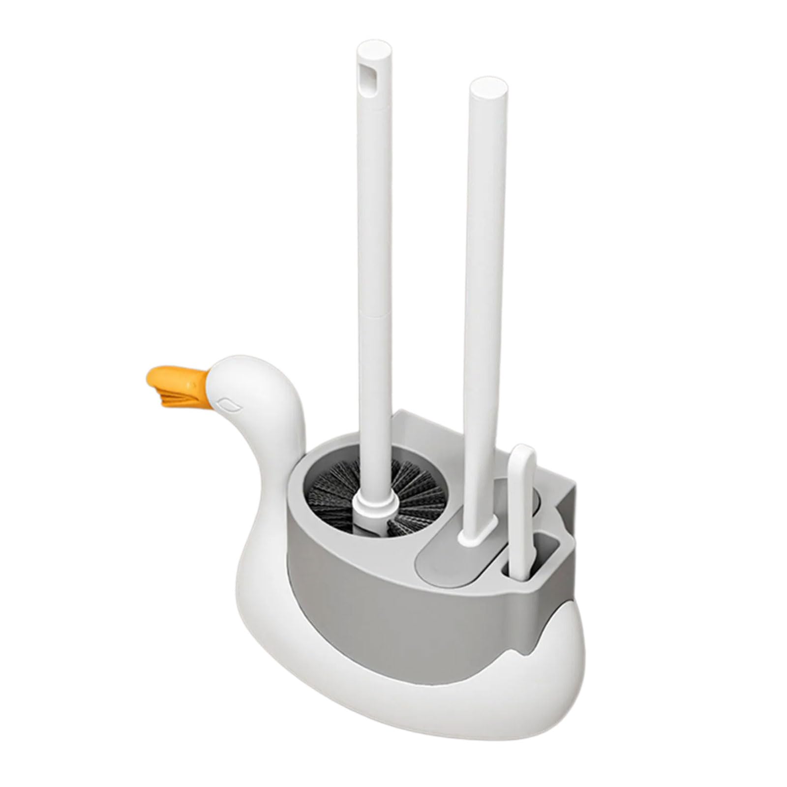 Toilet Brush Holder Wall Mount Compact, Space Saving Set for Bathroom Organization Creative Toilet Brush and Holder Set