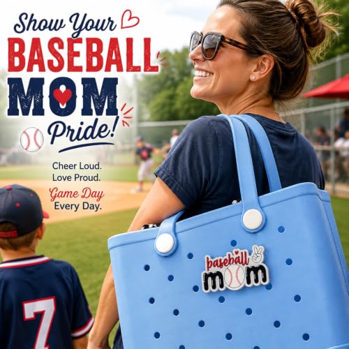 Baseball Mom Bag Charm – Cute Baseball Charms for Perforated Tote Bags miniatura 2