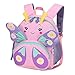 Bluesaly Kinderrucksack Kindergarten Rucksack Kinder Baby Mädchen Schulrucksäcke Wasserdicht Atmungsaktiv für Vorschule Tagesrucksack Karikatur Tier Wandern Reise ​Tasche (Schmetterling)