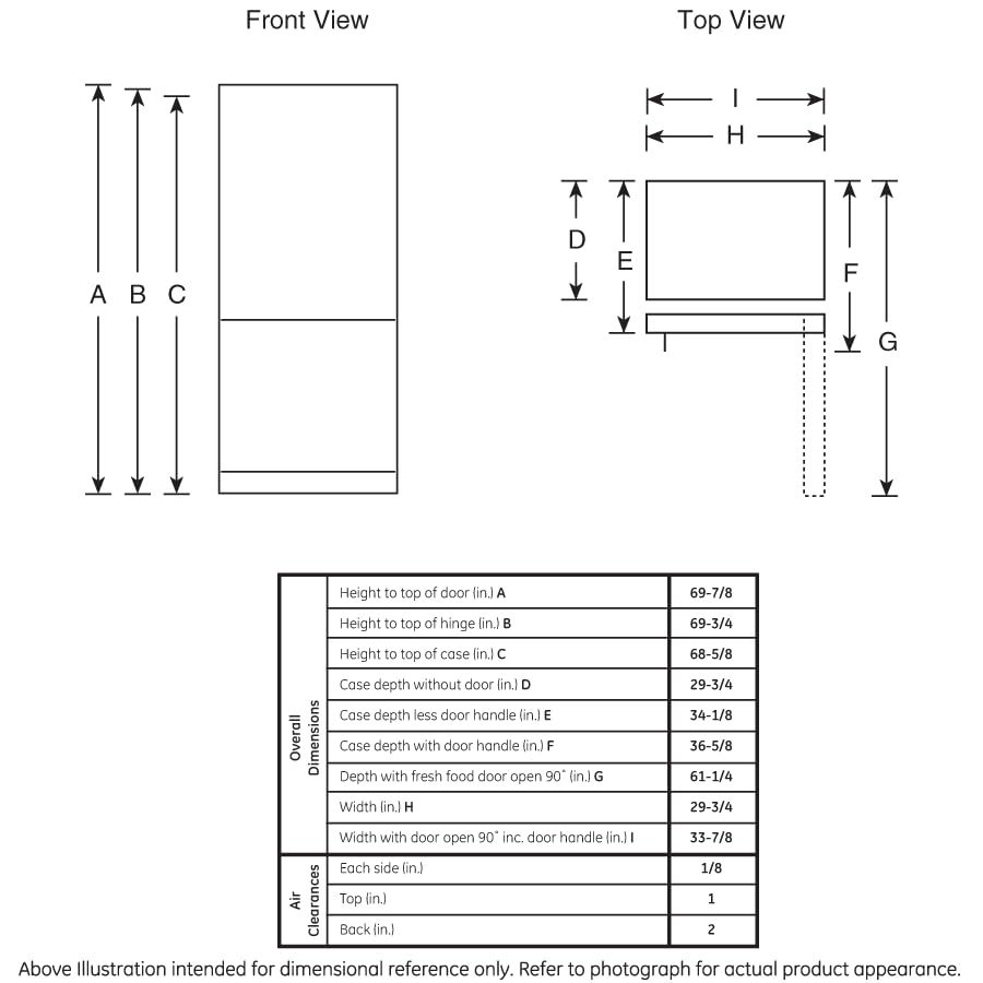 GE 21.0 Cu. Ft. Bottom Freezer Refrigerator In Fingerprint Resistant Stainless Steel, Standard Depth on Fridge.com - View 6