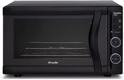 Forno Elétrico Mueller 44L Sonetto Stile Preto Forno Elétrico Mueller 44L 601072008 220V