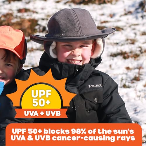 SwimZip UPF 50+ Sun Protective Kids' Wide Brim Fleece Winter Sun Hat4