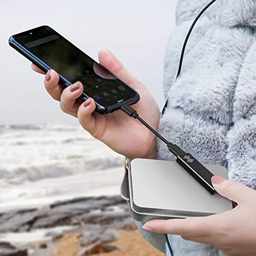 Geekria SJC01 Portable Headphone DAC/AMP with USB and Type-C Input, 3.5mm Audio Jack Output, Compatible with 384K/32Bit Hi-Res Apple Music Lossless Audio, PC, Laptop, Android Phones