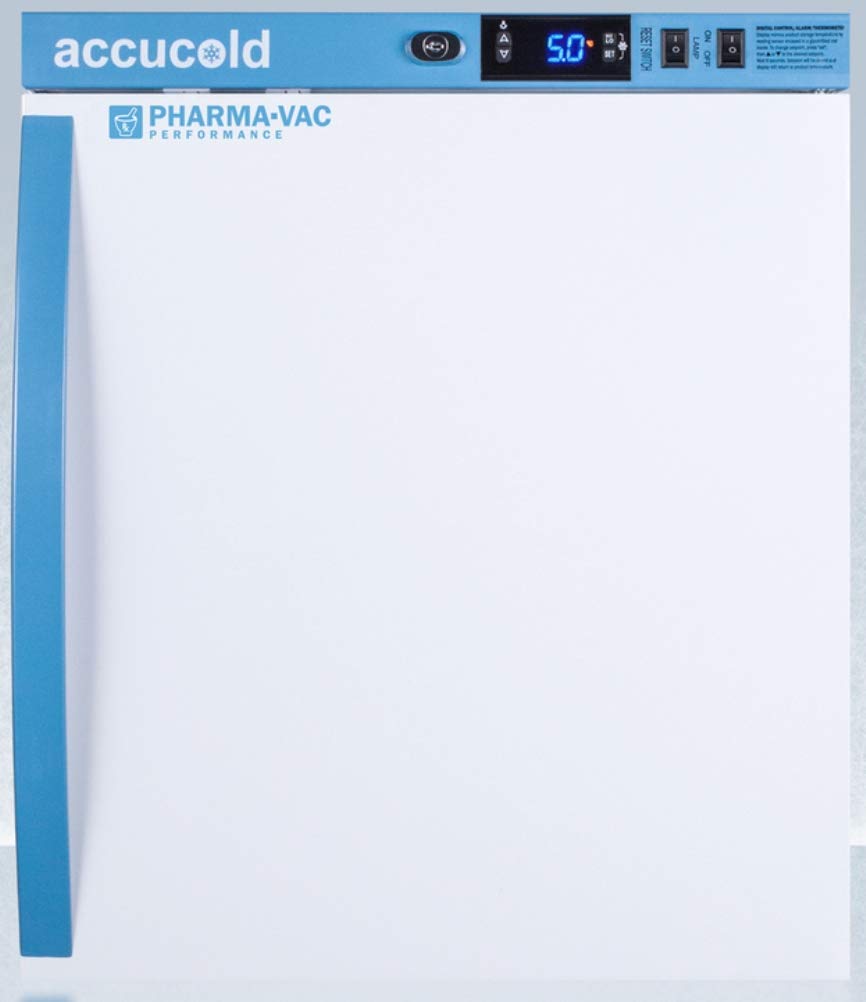 Summit Appliance ARS1PV Pharma-Vac Performance Series 1 Cu.Ft. Compact All-refrigerator for Vaccine Storage with Auto Defrost, Factory-installed Lock, Digital Thermostat, White