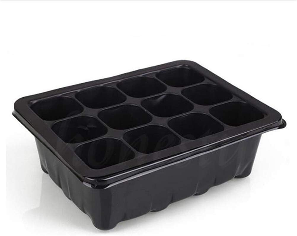 WWahuayuan Seedling Starter Trays Seed Starter Peat Pots Plant Flower Grow Starting Germination Kit Seeds Grow Box Case with Humidity Dome and Base,144 Cells,12 Trays,12-Cell Per Tray