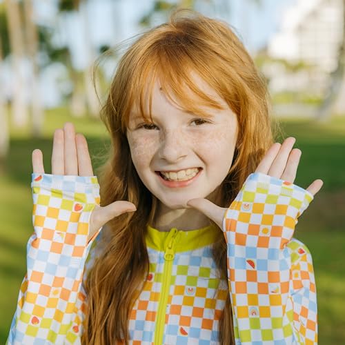 Image of SwimZip Girls' Long Sleeve Swim Dress Cover Up Swimsuit - UPF 50+ Sun Protection