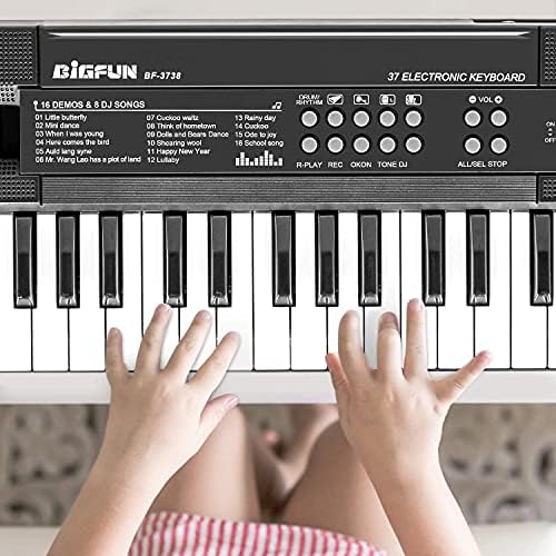 37 Keys Electronic Piano for Kids Musical Keyboard Piano with Microphone Children Music Learning Toys for 3-5 Years Old Boys Girls Birthday Gifts for 3 4 5 Year Old Kids Piano Toy (Black) 6 51e0OoRa9VL. AC