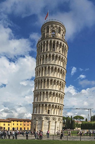 Laminated Leaning Tower of Pisa Italy Photo Art Print Poster Dry Erase Wall Art 12x18