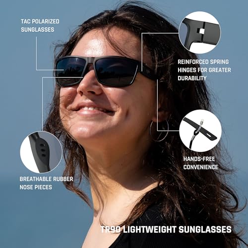 Image of TOREGE Polarized Sports Sunglasses for Men and Women Cycling Running Golf Fishing Sunglasses TR26