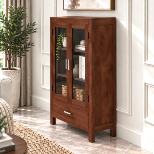 Image of The Attic Multipurpose Cabinet for Bedroom, Living Room, Study, Bar | Solid Wood Bookshelf /Kitchen Cabinet | Honey Matte Finish