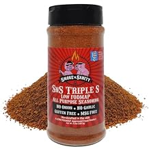 Smoke n Sanity SnS Triple S معتمد من FODMAP لجميع الأغراض التوابل - أطعمة FODMAP منخفضة - لا تحتوي على ثوم ، لا بصل - خال من الغلوتين وخالي من منتجات الألبان 9.5 أوقية شاكر