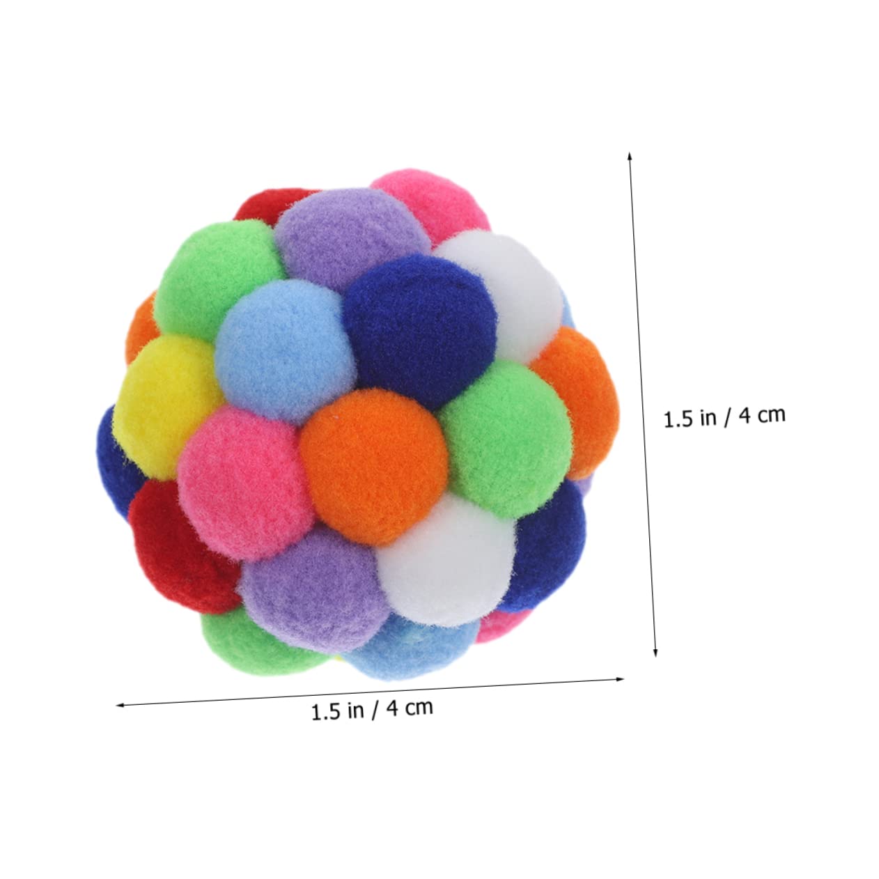 4pcs Balles Jouets pour Chats D'intérieur en Peluche avec Clochettes, Jouets Interactifs pour Chat, Fonction Grattage et Griffade, pour Jeu en Intérieur