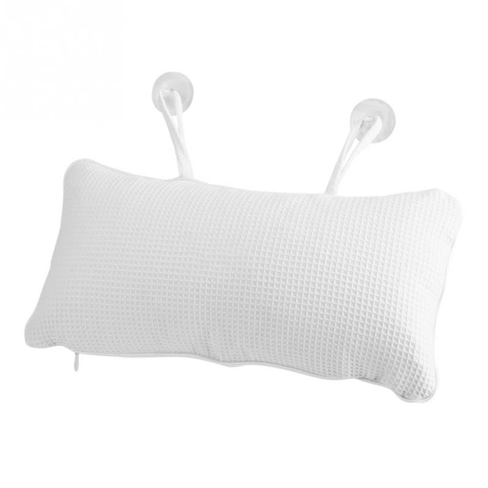 Lrfvadw White Pillows Spa Bath Pillow Comfortable Anti Slip Bathtub Spa Non-Slip Cushion Soft Headrest Suction Cup
