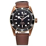 Corgeut Watch Men-Analogue Automatic Mechanical Watch with Leather Strap,Miyota 8215 Movement (8010E-blackbrown)