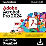 Adobe Acrobat Pro 2024 | Student & Teacher |PDF Software | Convert, Edit, E-Sign, Protect |3-year term licence│PC/Mac│Digital Download