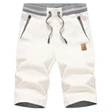 Men&apos;s Shorts Casual Classic Fit Drawstring Summer Beach Shorts with Elastic Waist and Pockets