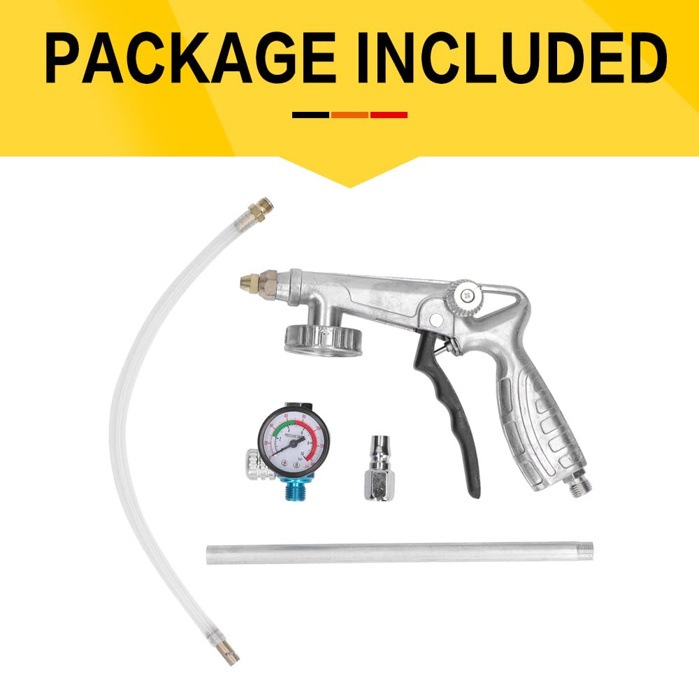 Pistola Pulverizadora de Pintura Base de Aire, Pistola de Pintura Base de Presión Ajustable de Aleación de Aluminio, Pistola Pulverizadora de Aire, para Protección contra el Óxido Automotriz