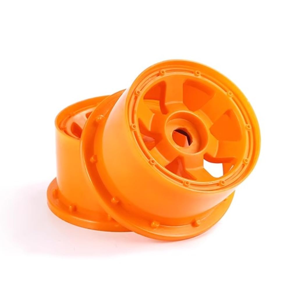 1 para plastikowej nylonowej piasty tylnego koła RC części zamienne do Rofun Rovan Baha Baja 1/5 5B 5T 5SC RC samochód, pomarańczowy