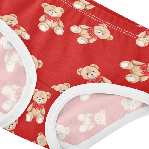 Cute Teddy Bears Red Bows Toddler Girls's Underwear 2T 202c18114